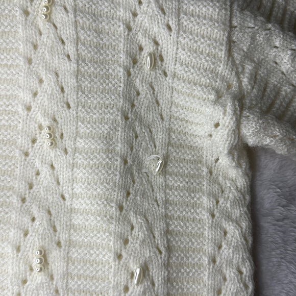 👶🏻Baby Off white Cardigan Made in Mexico Size 2 - Picture 5 of 11